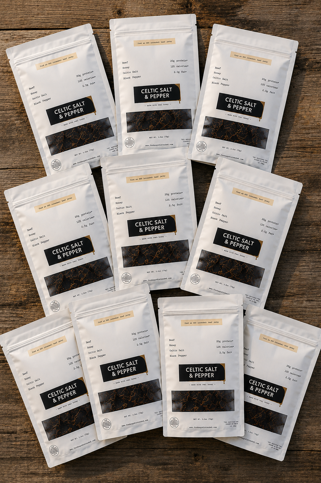 10-pack Celtic Salt & Pepper Beef Jerky